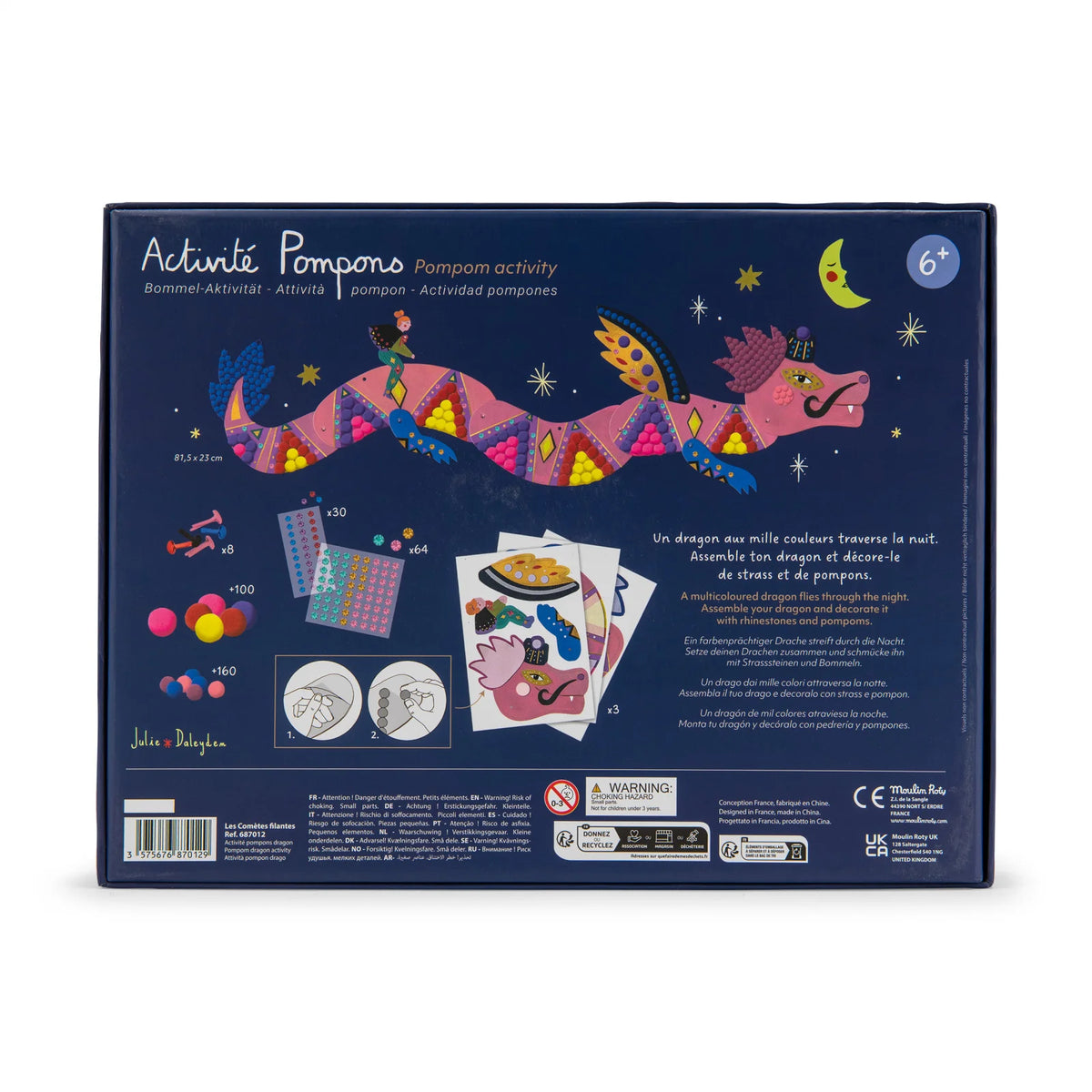 Activité pompons dragon