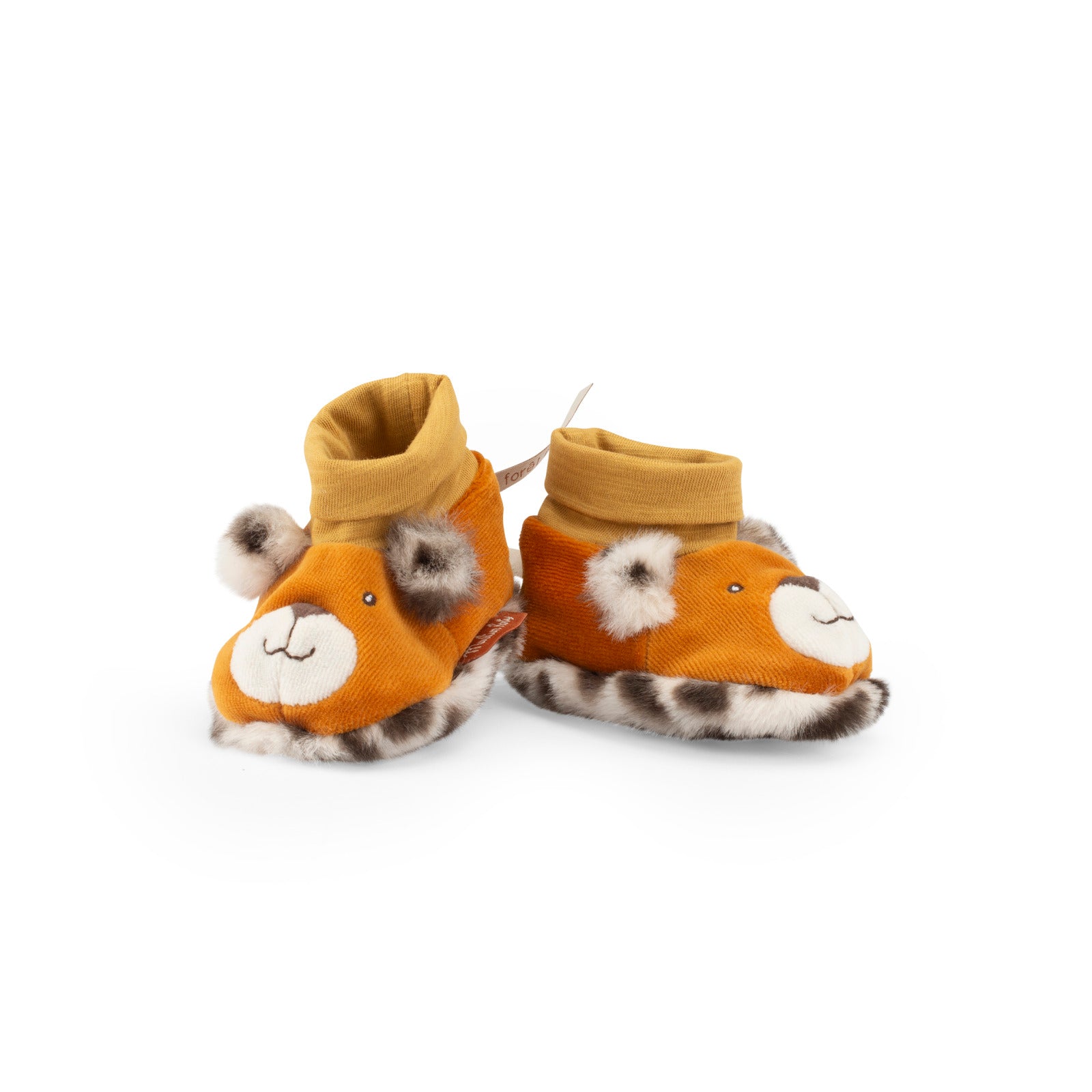 Leopard baby slippers, 0-6 months