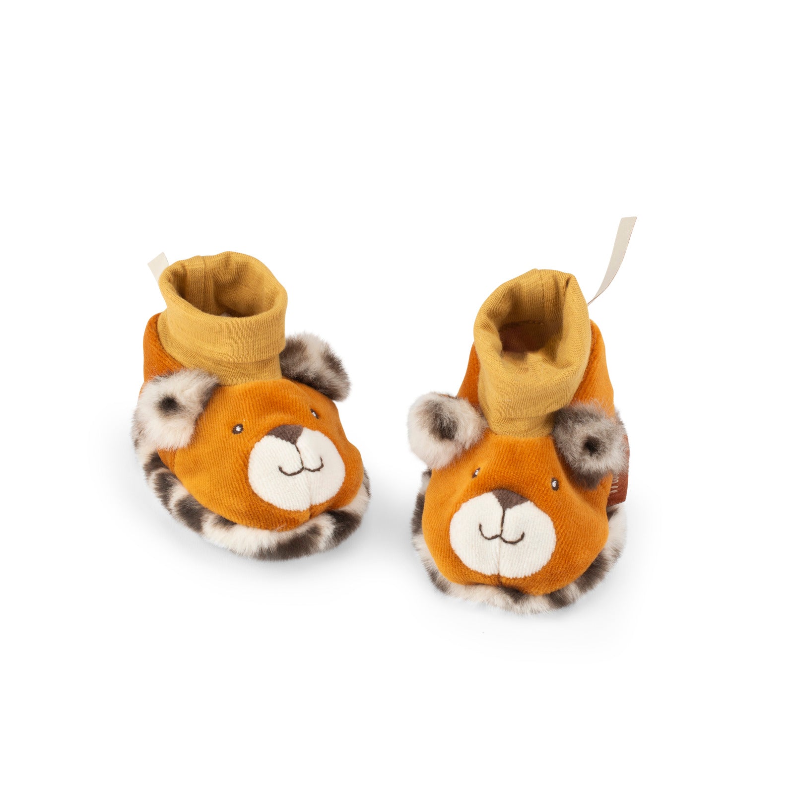 Leopard baby slippers, 0-6 months