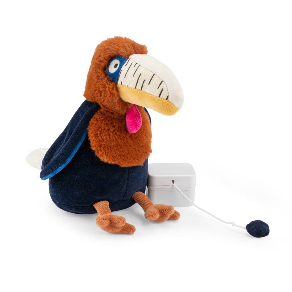 Peluche musicale, calao Litchi