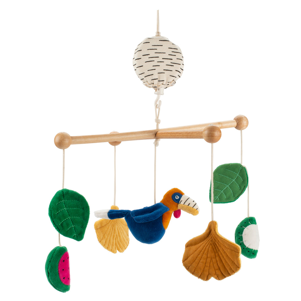 Mobile musical pour lit bébé, La forêt Mawa