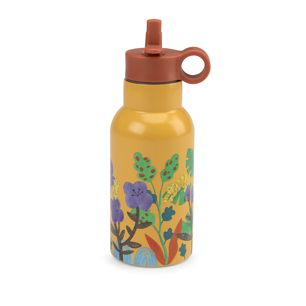 Borraccia termica acciaio inox con cannuccia, La foresta Mawa