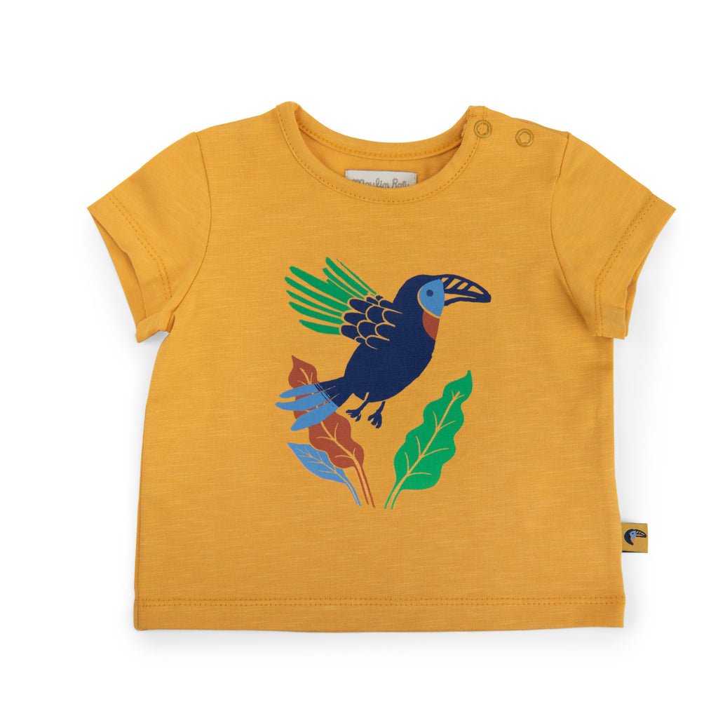 Toucan yellow slub jersey T-shirt, Nil