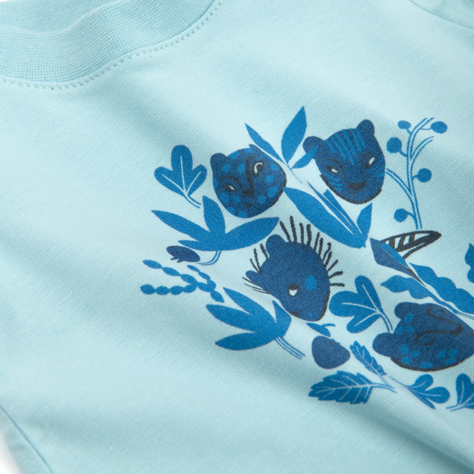 Blue Jungle Animal Jersey T-Shirt, Nine