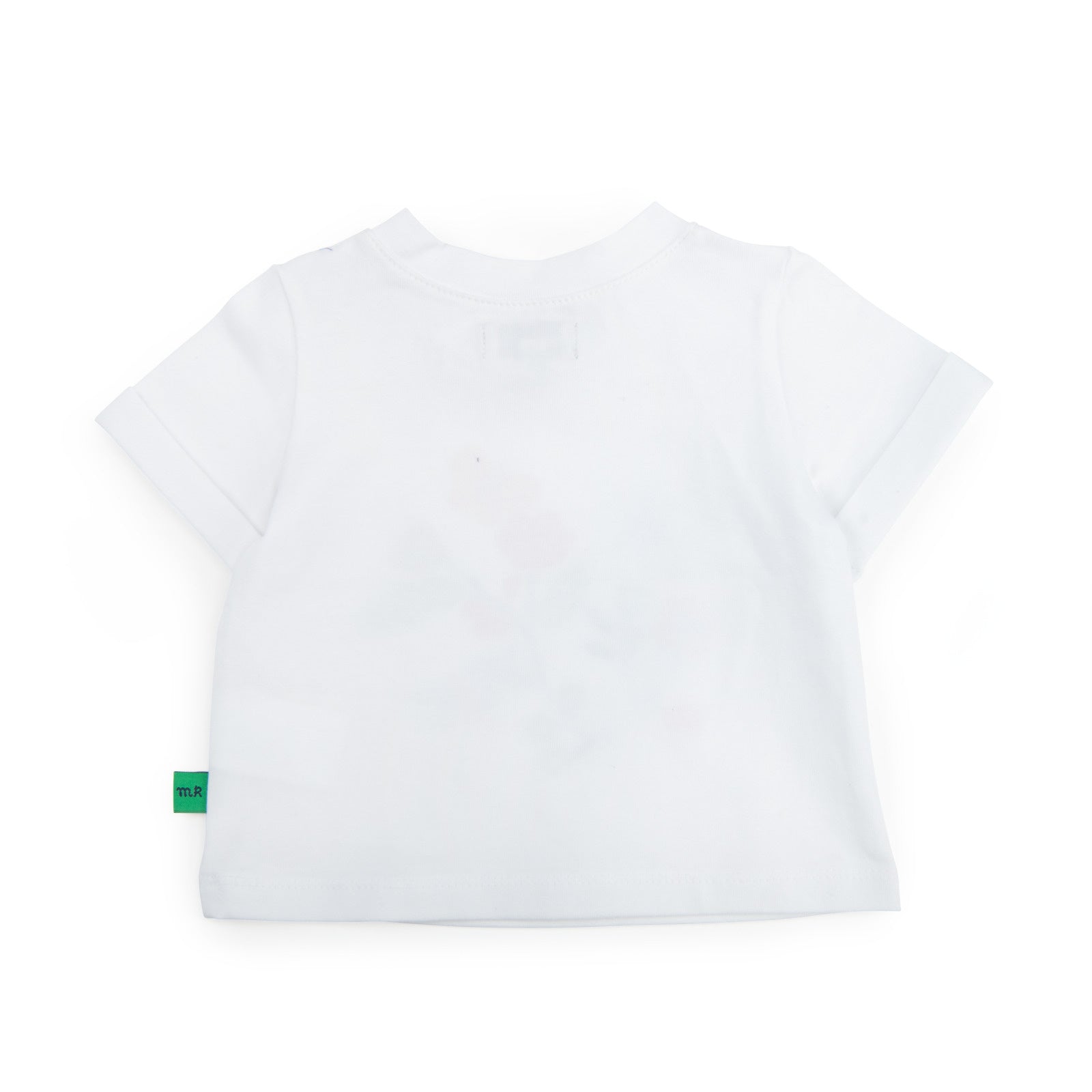 White slub jersey T-shirt with flower print, Noa