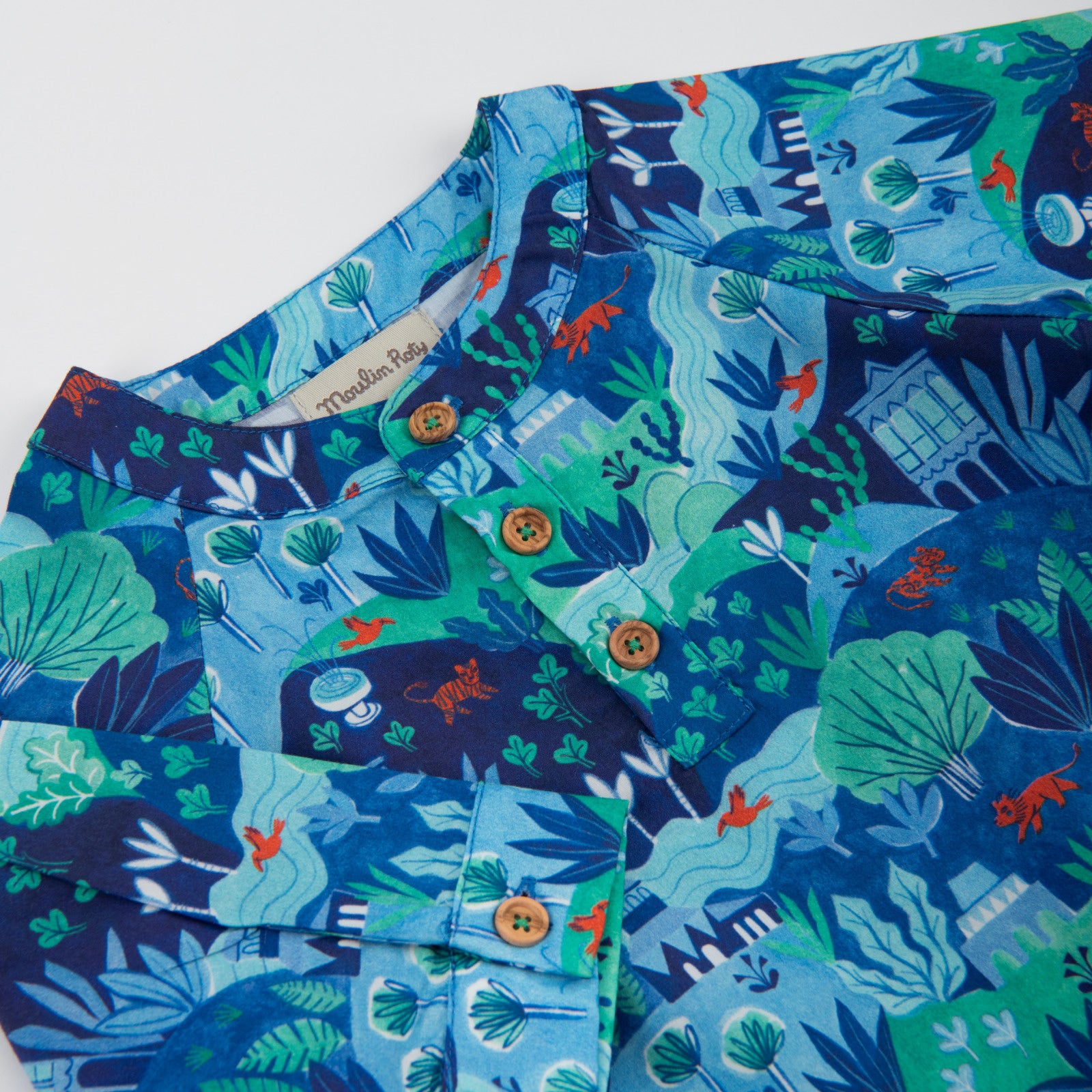 Poplin shirt enchanted city print, Nelly