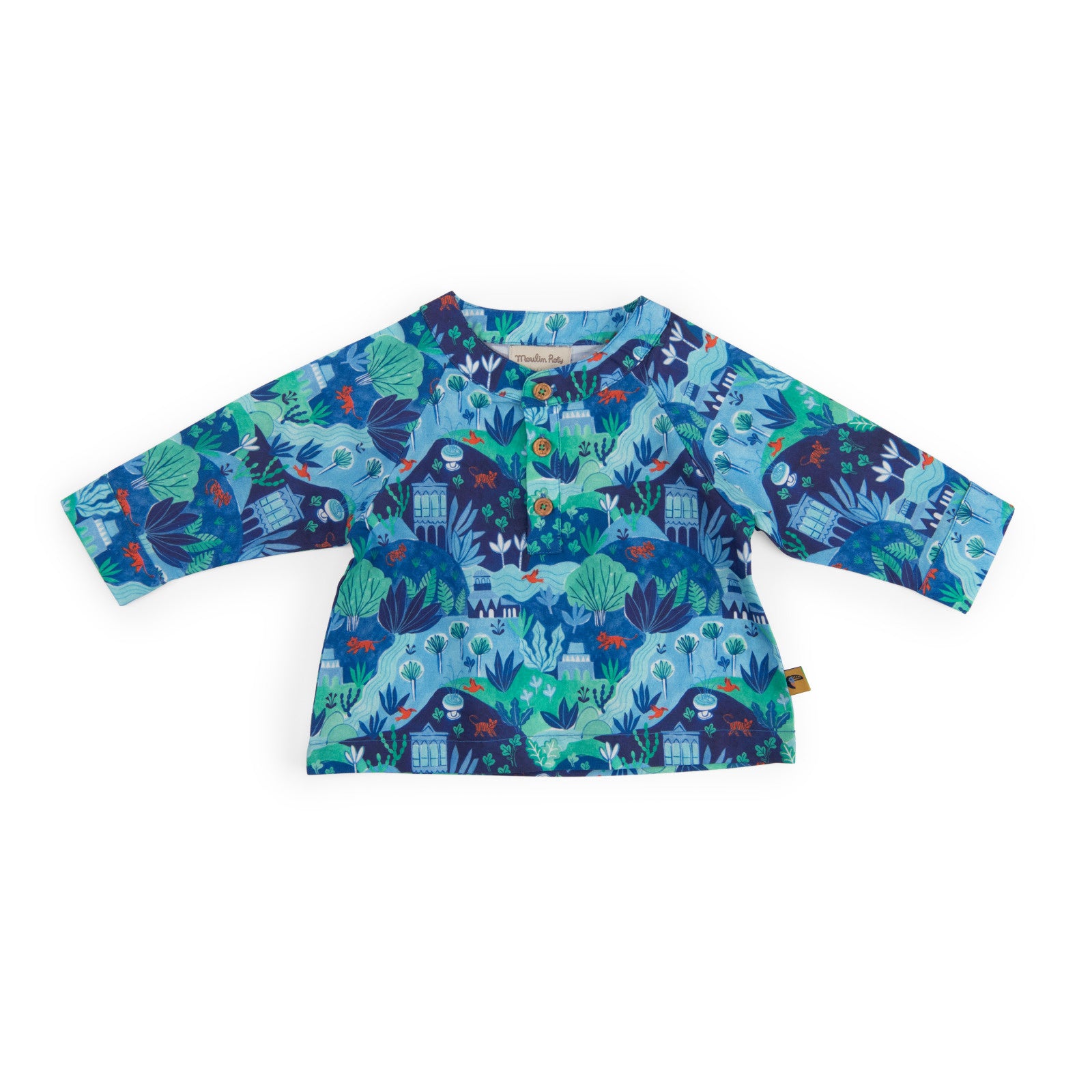 Poplin shirt enchanted city print, Nelly