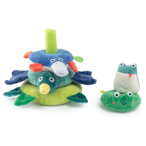 Animaux empilables en tissu, La mare aux grenouilles