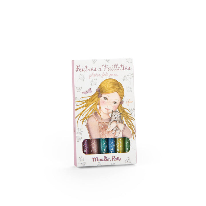 Pennarelli glitterati, 6 colori, Les Rosalies