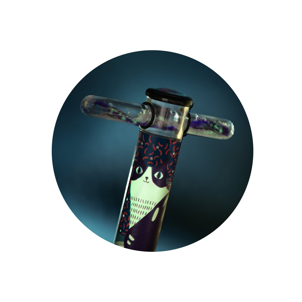 Moulin Roty | Caleidoscopio fosforescente gel con confetti, Gatto