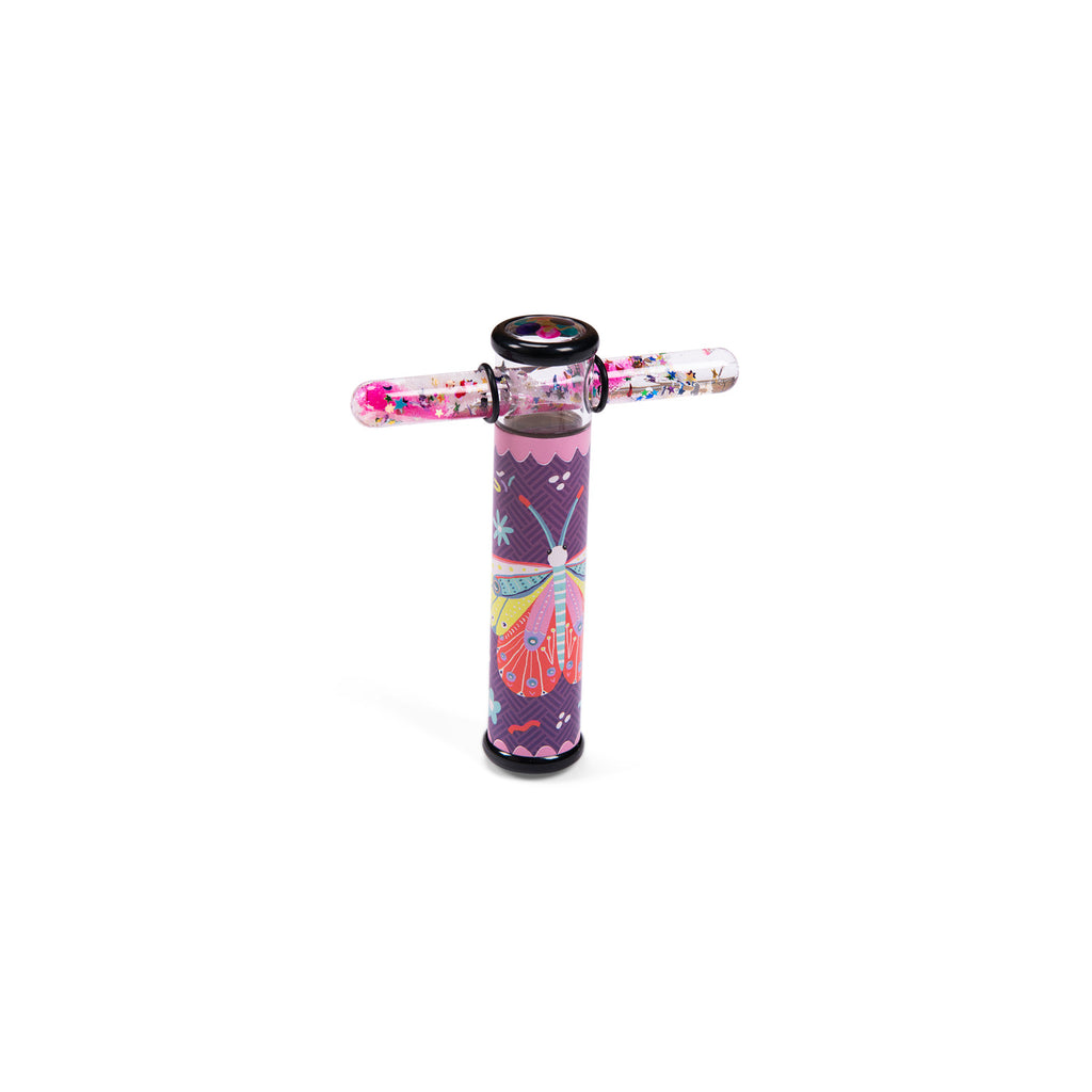 Moulin Roty | Caleidoscopio fosforescente gel con confetti, Farfalla