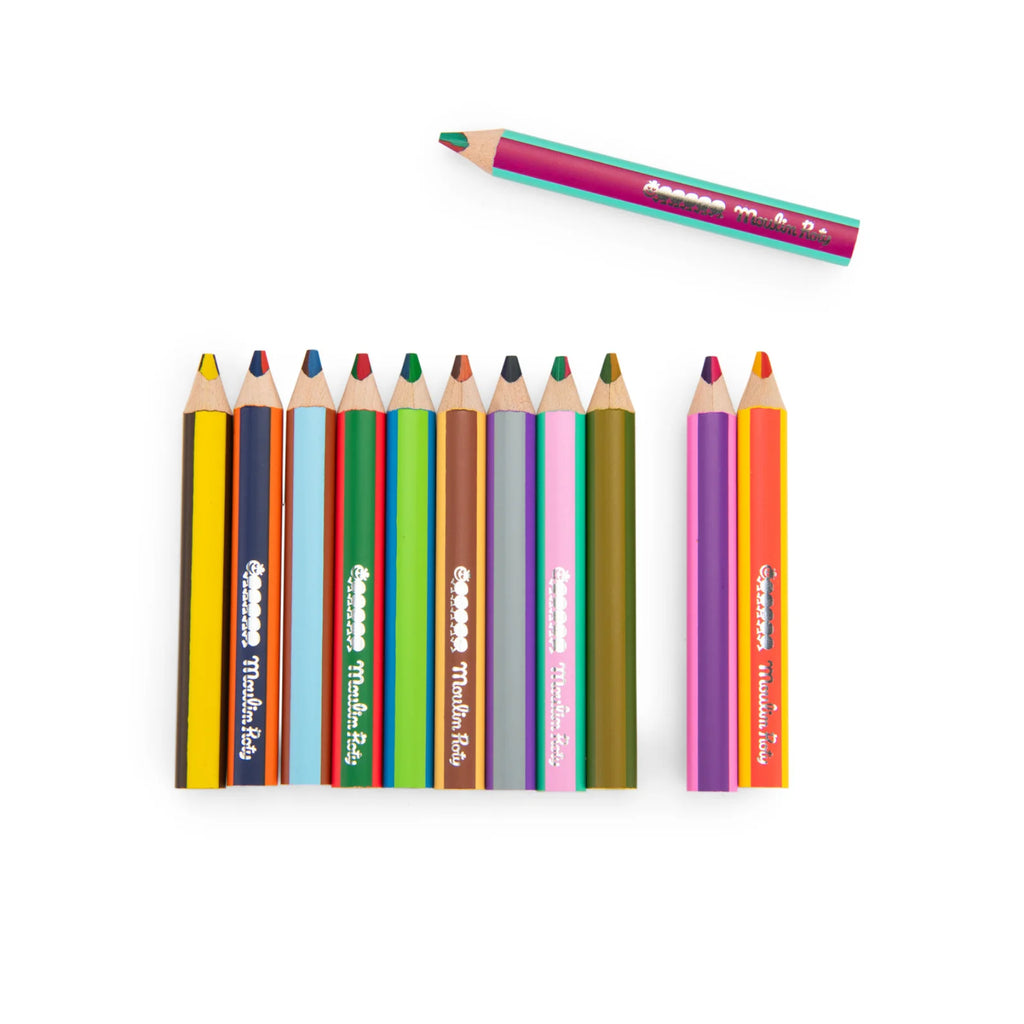 Bicolour colouring pencils set