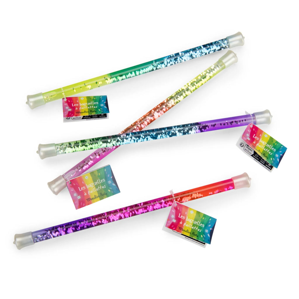 Baguette magique colorée avec des paillettes