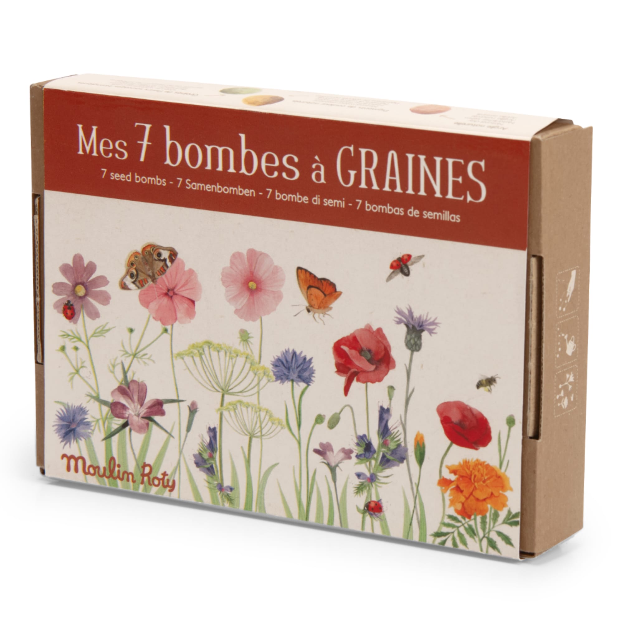 Box of 7 organic seed bombs, Flowers