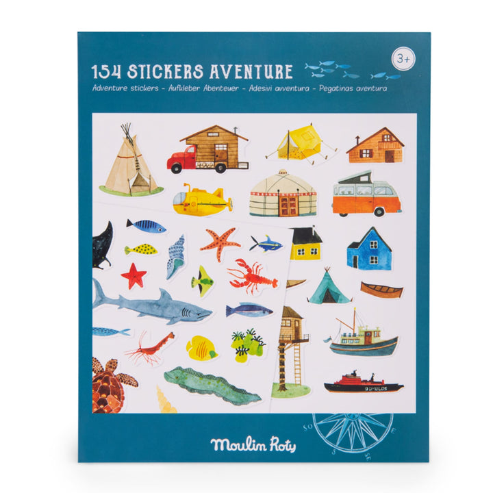 Repositionable stickers, Adventure (154 pcs)