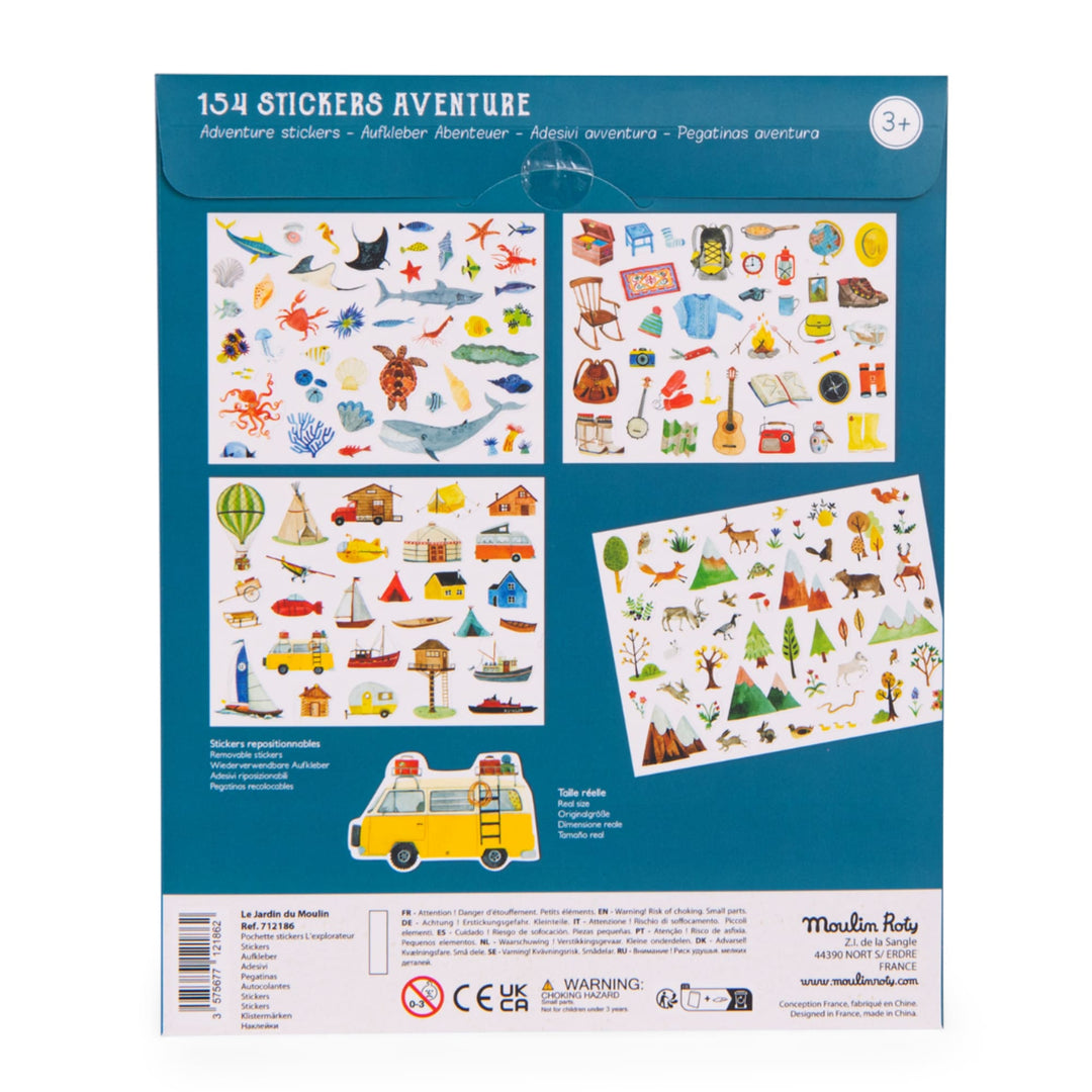 Repositionable stickers, Adventure (154 pcs)