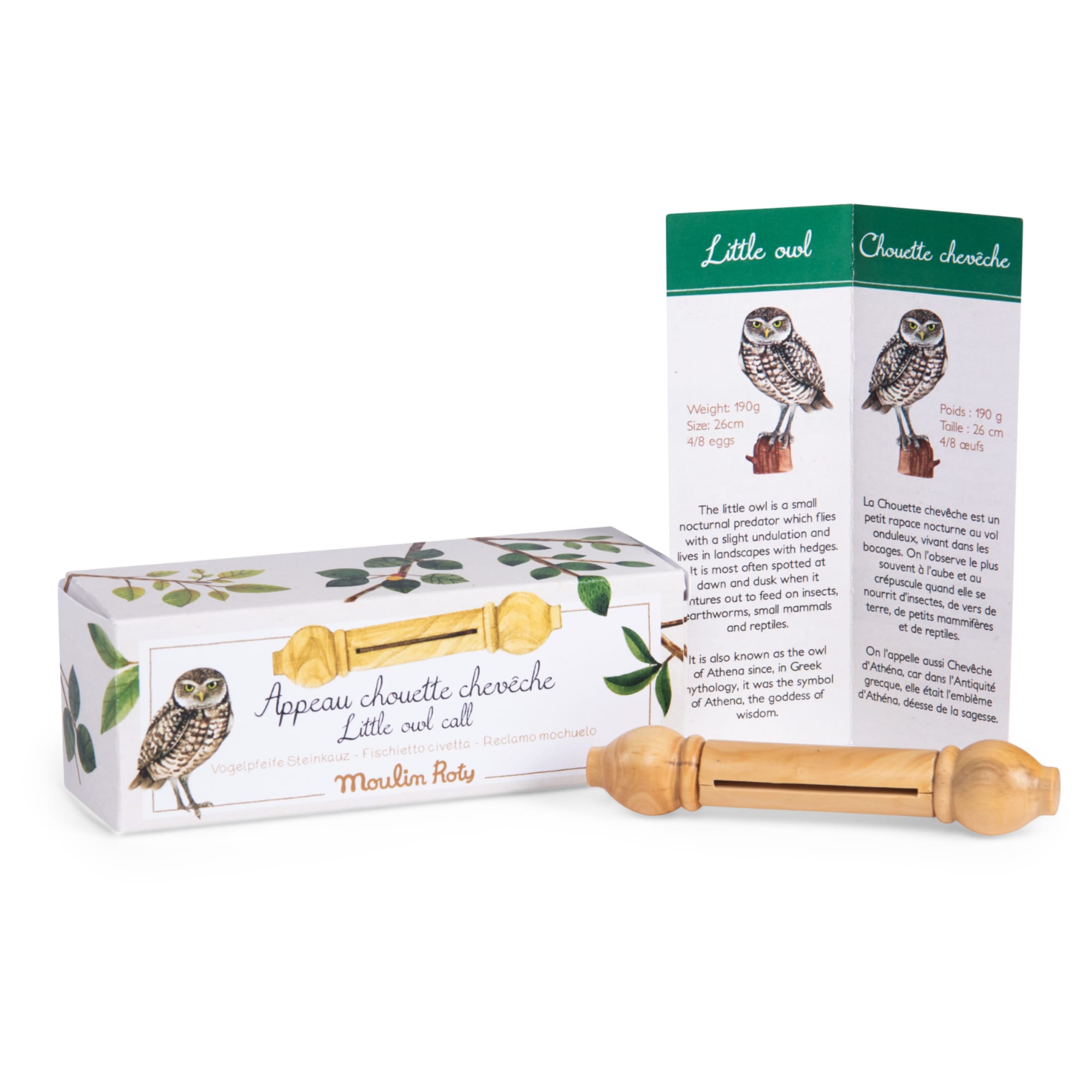 Wooden owl whistle