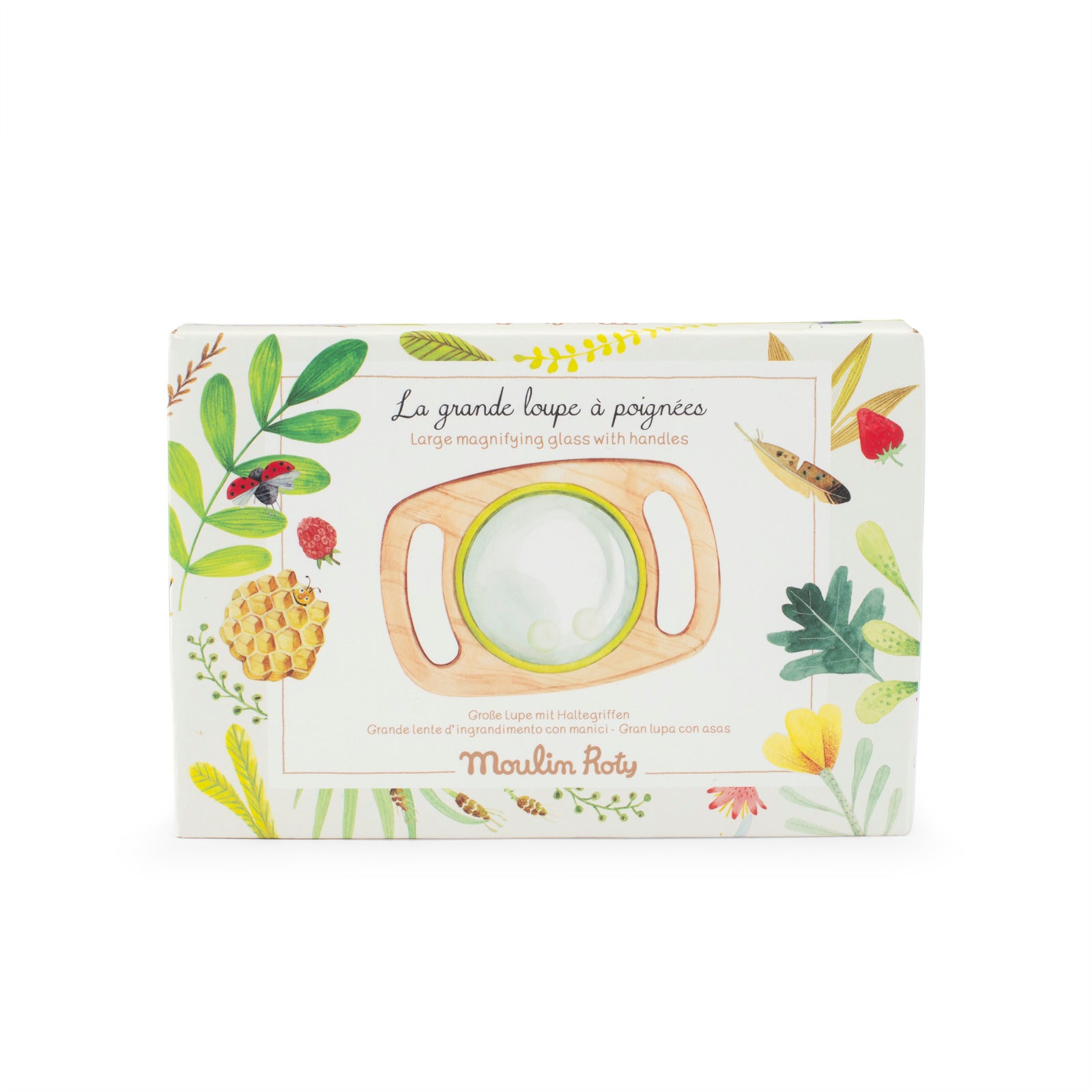 Large magnifying glass with handles