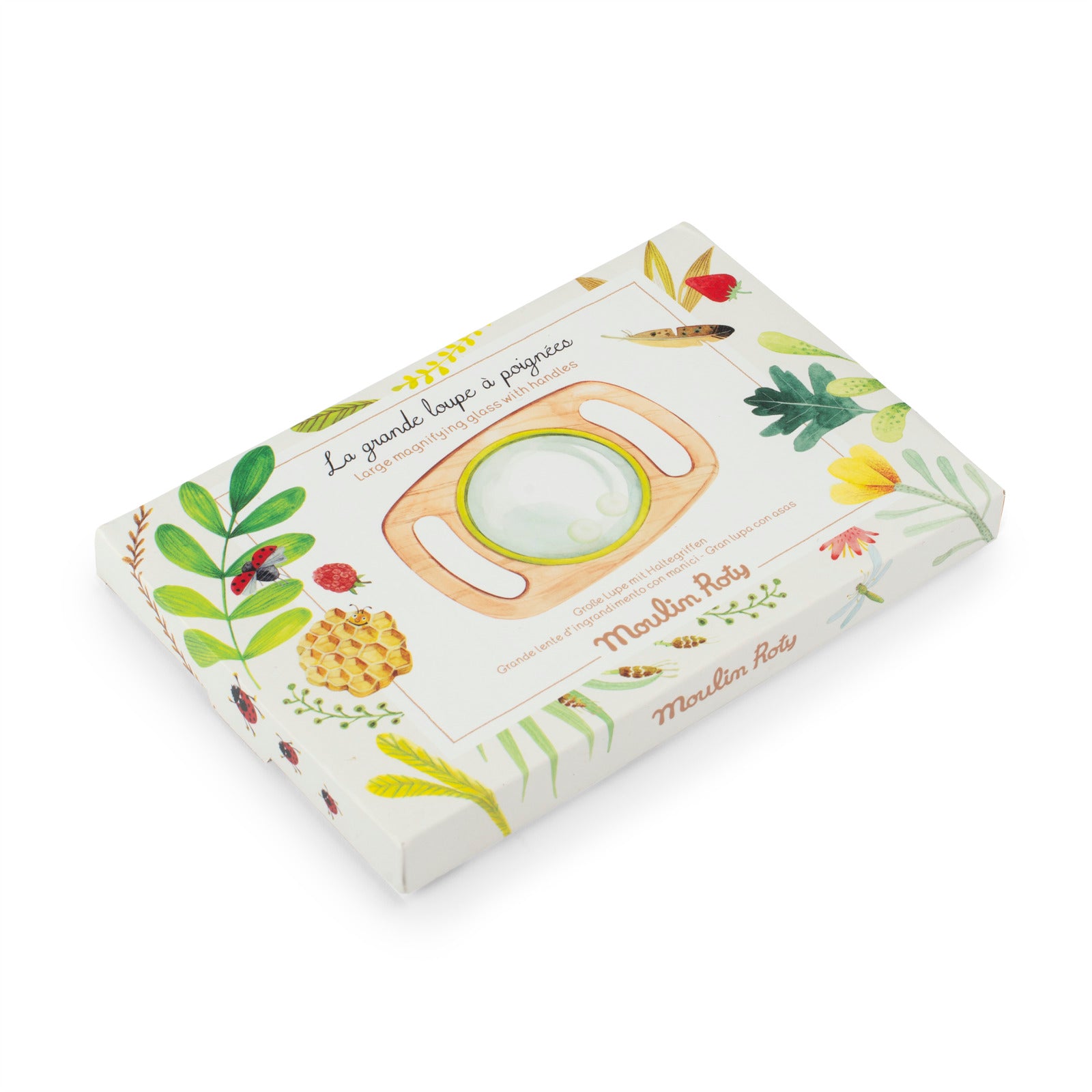 Large magnifying glass with handles