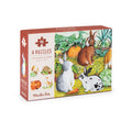 4 Mini puzzles, Garden animals (4x12 pieces)