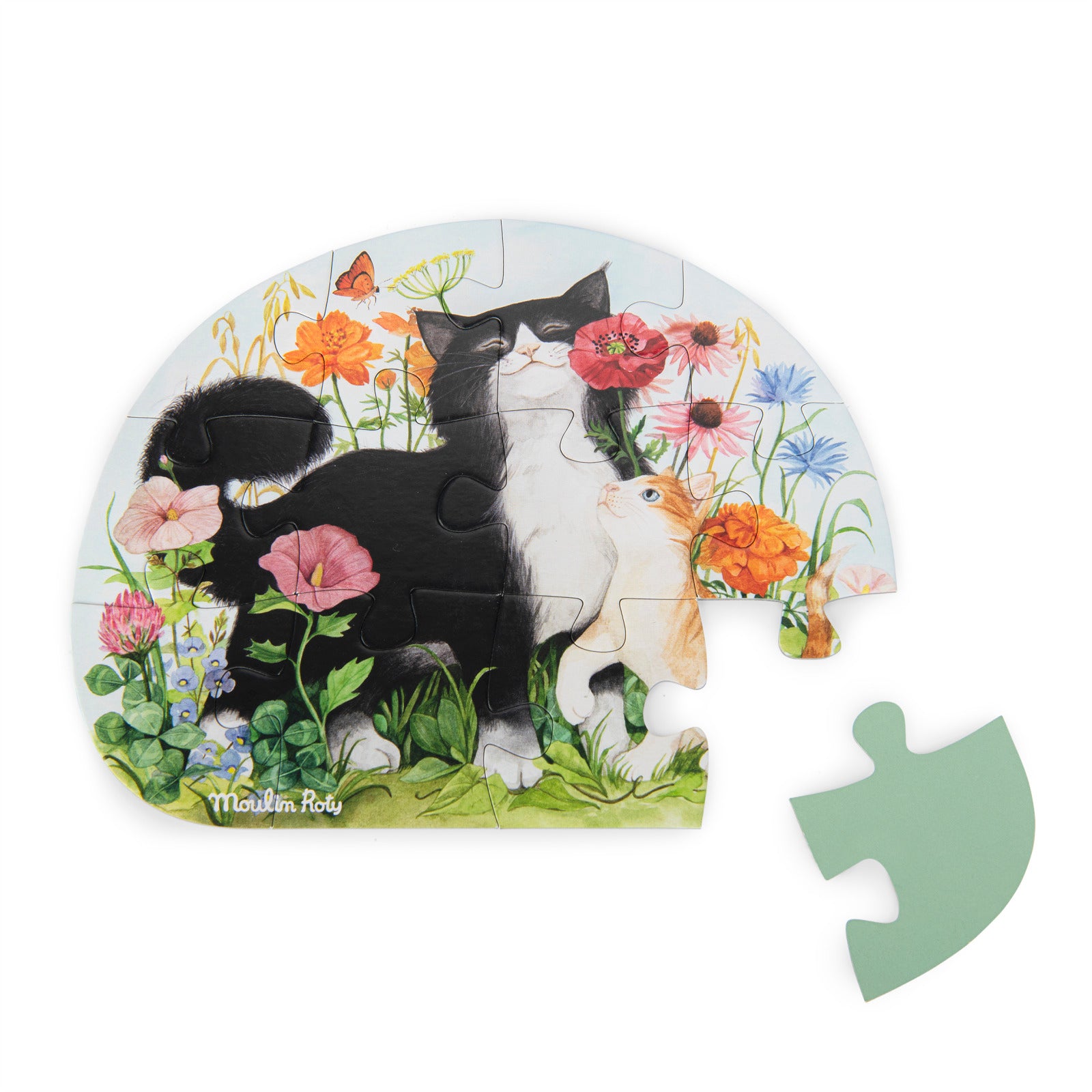 4 Mini puzzles, Garden animals (4x12 pieces)