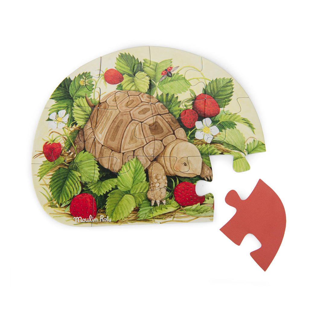 4 Mini puzzles, Garden animals (4x12 pieces)