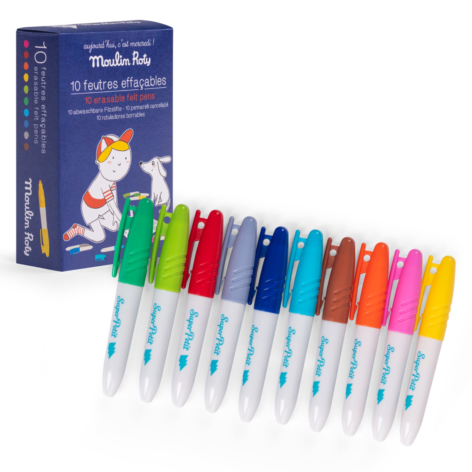 Set di 10 pennarelli cancellabili SuperPetit
