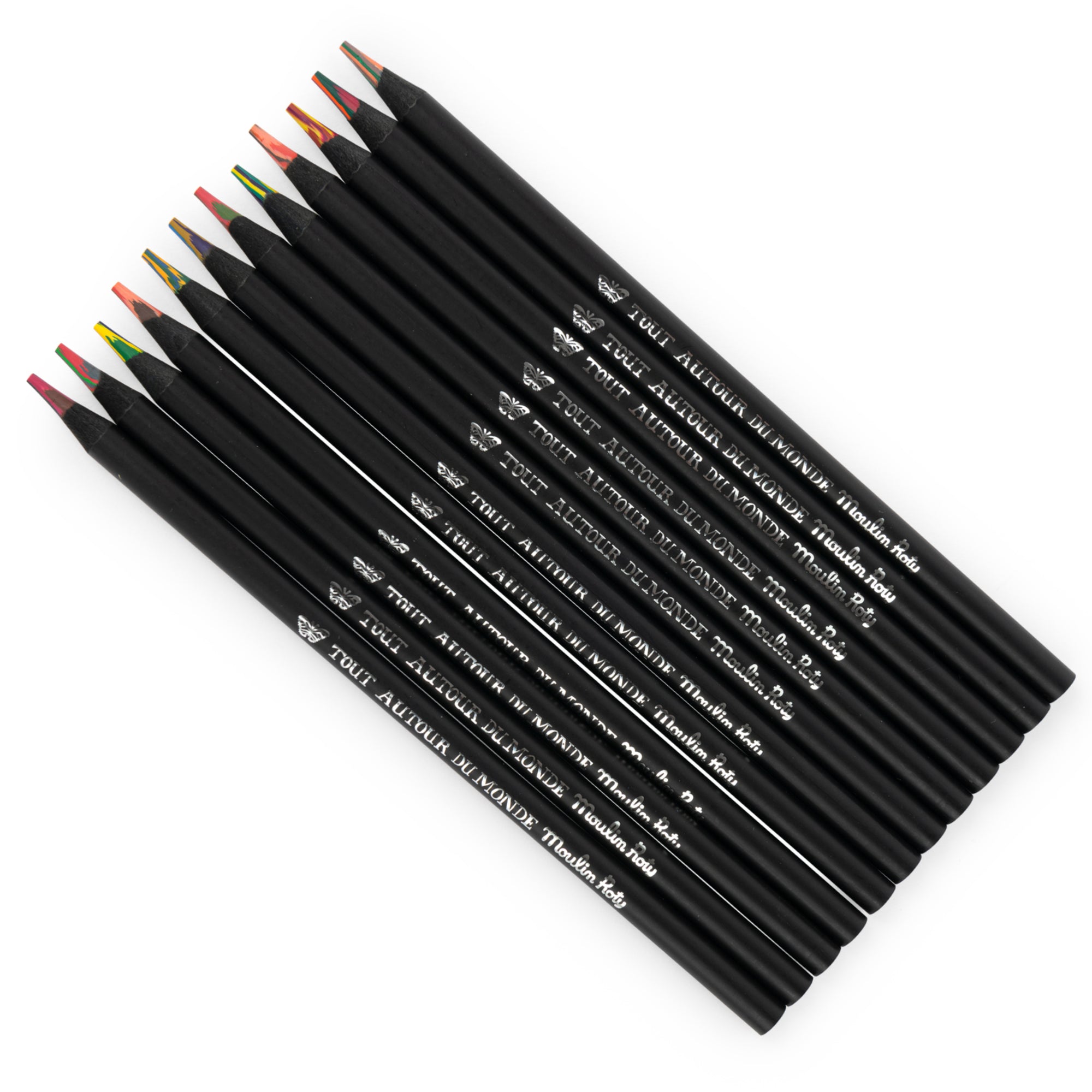 Scatola metallo con 12 matite multicolori