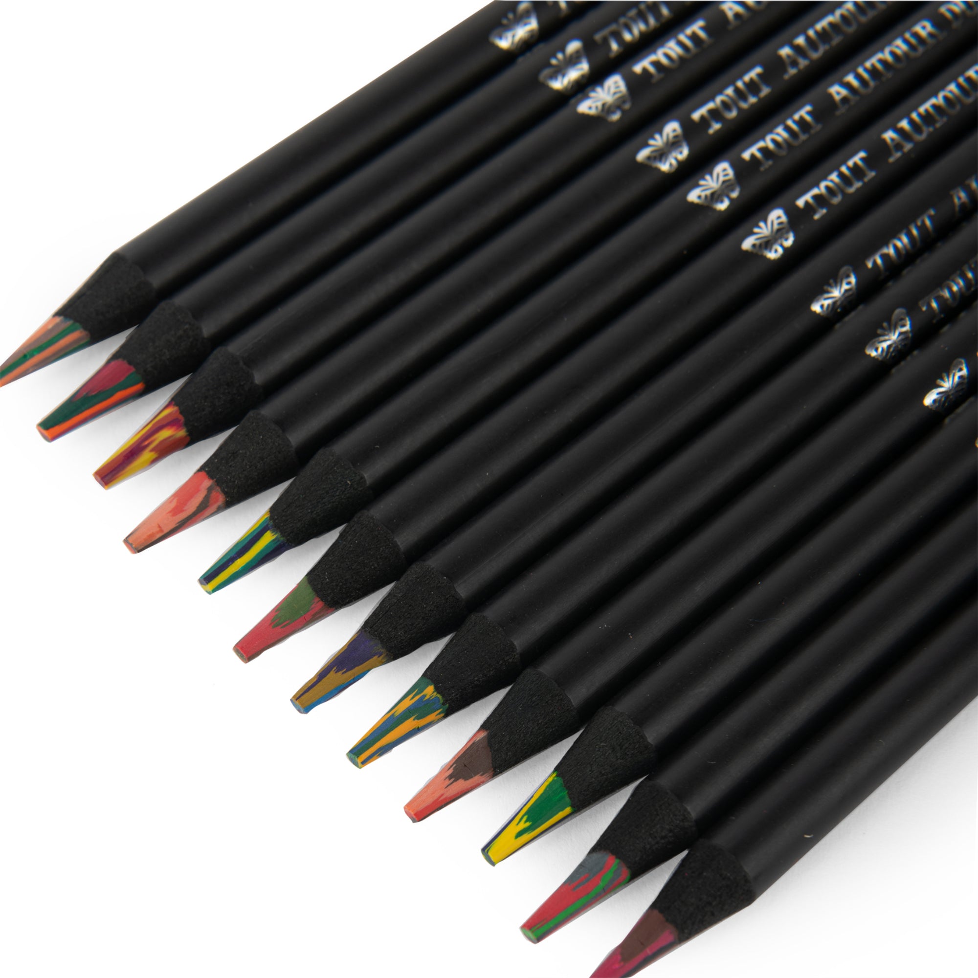 Scatola metallo con 12 matite multicolori
