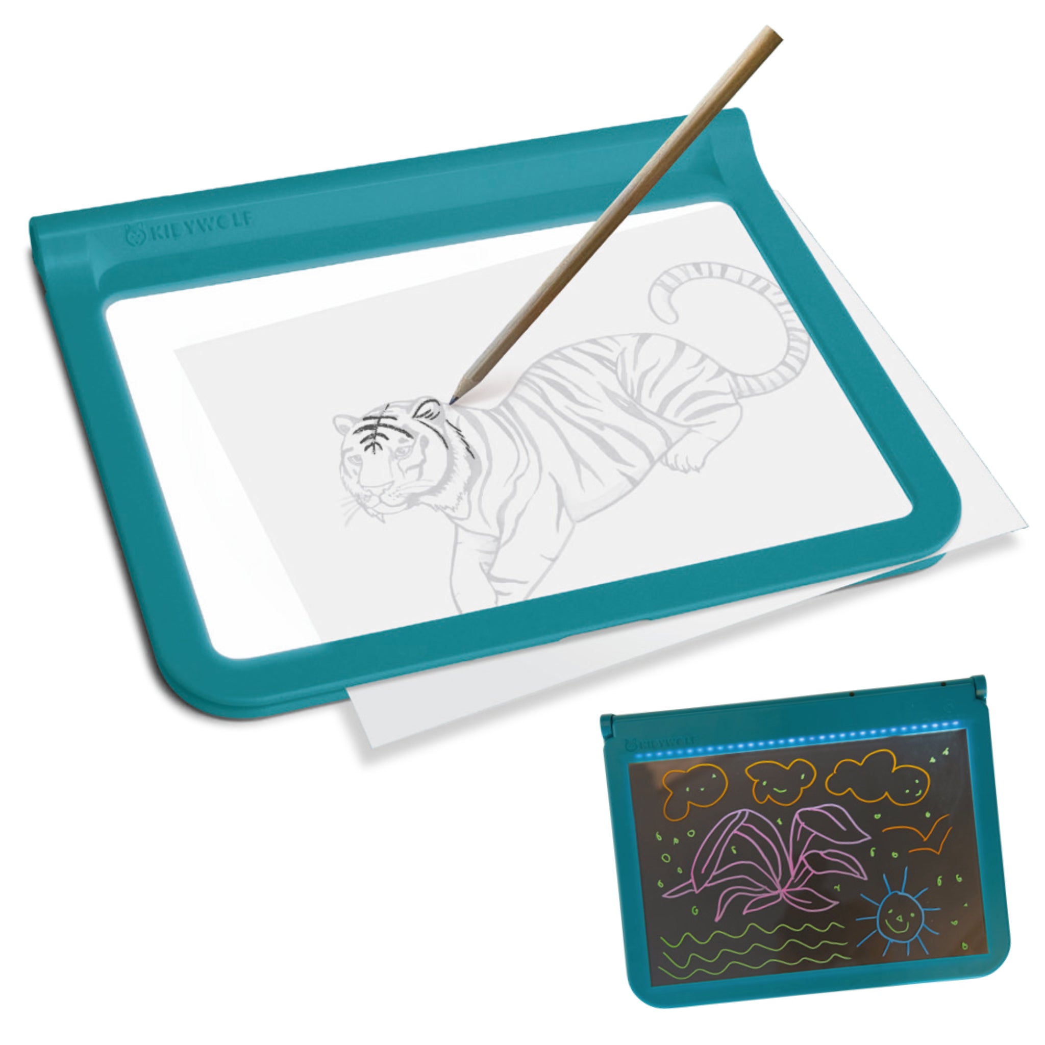 Tavoletta da disegno luminosa bifacciale, Kidywolf
