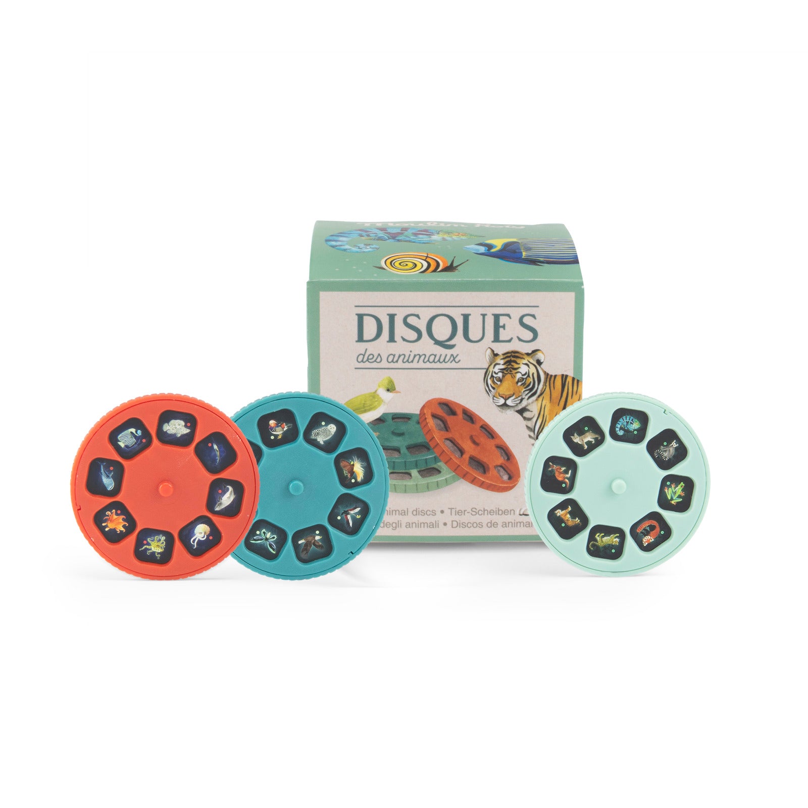 Box of 3 projector discs of wild animals (for USB projector)