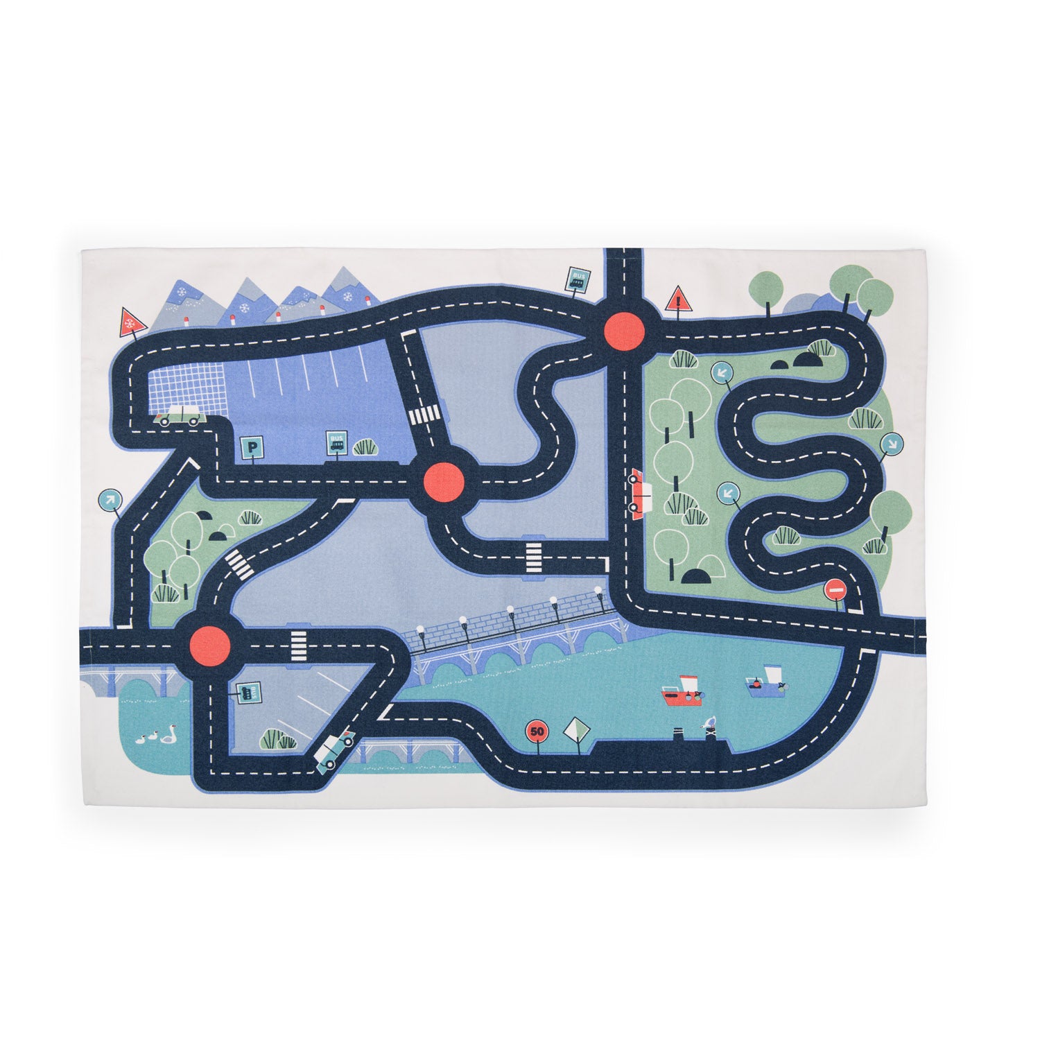 Circuit carpet for toy cars