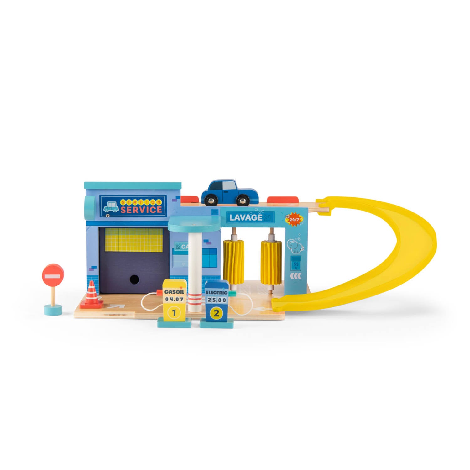 Wooden gas station