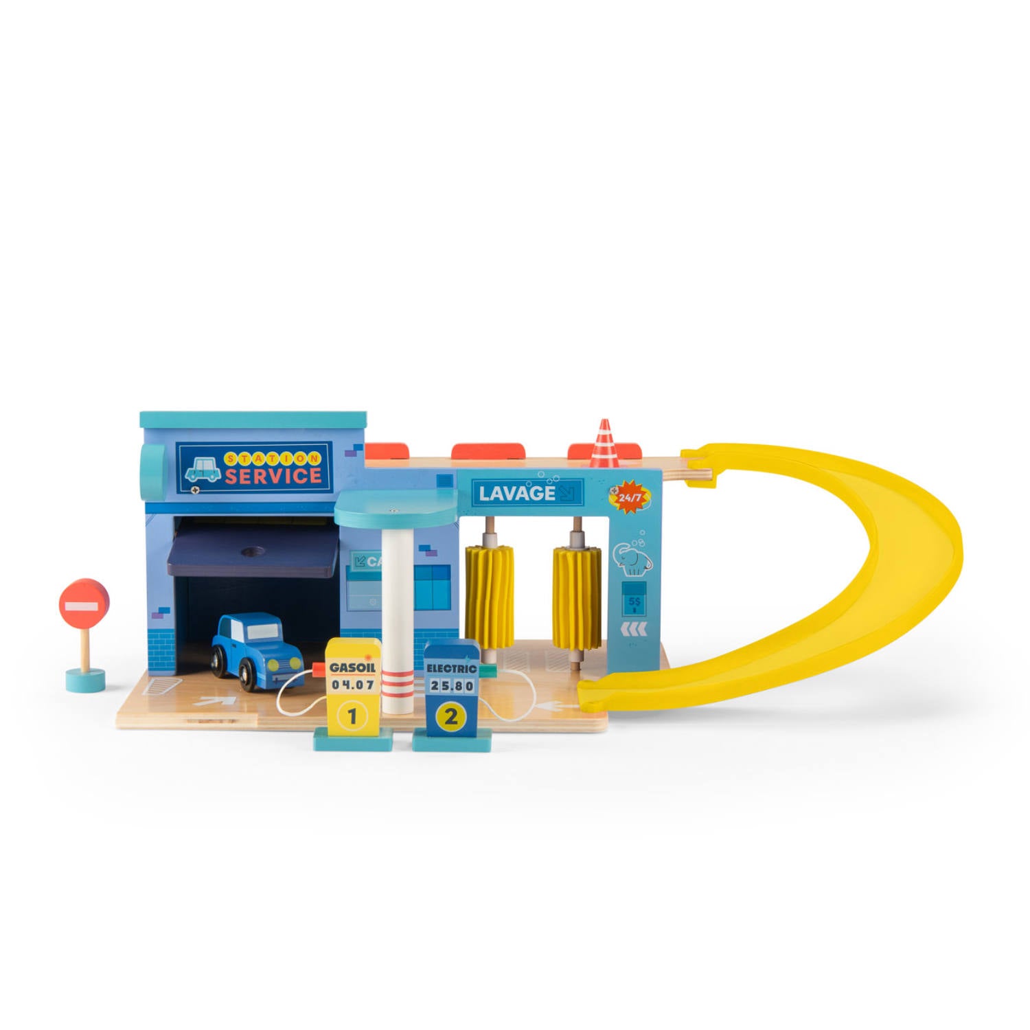 Wooden gas station