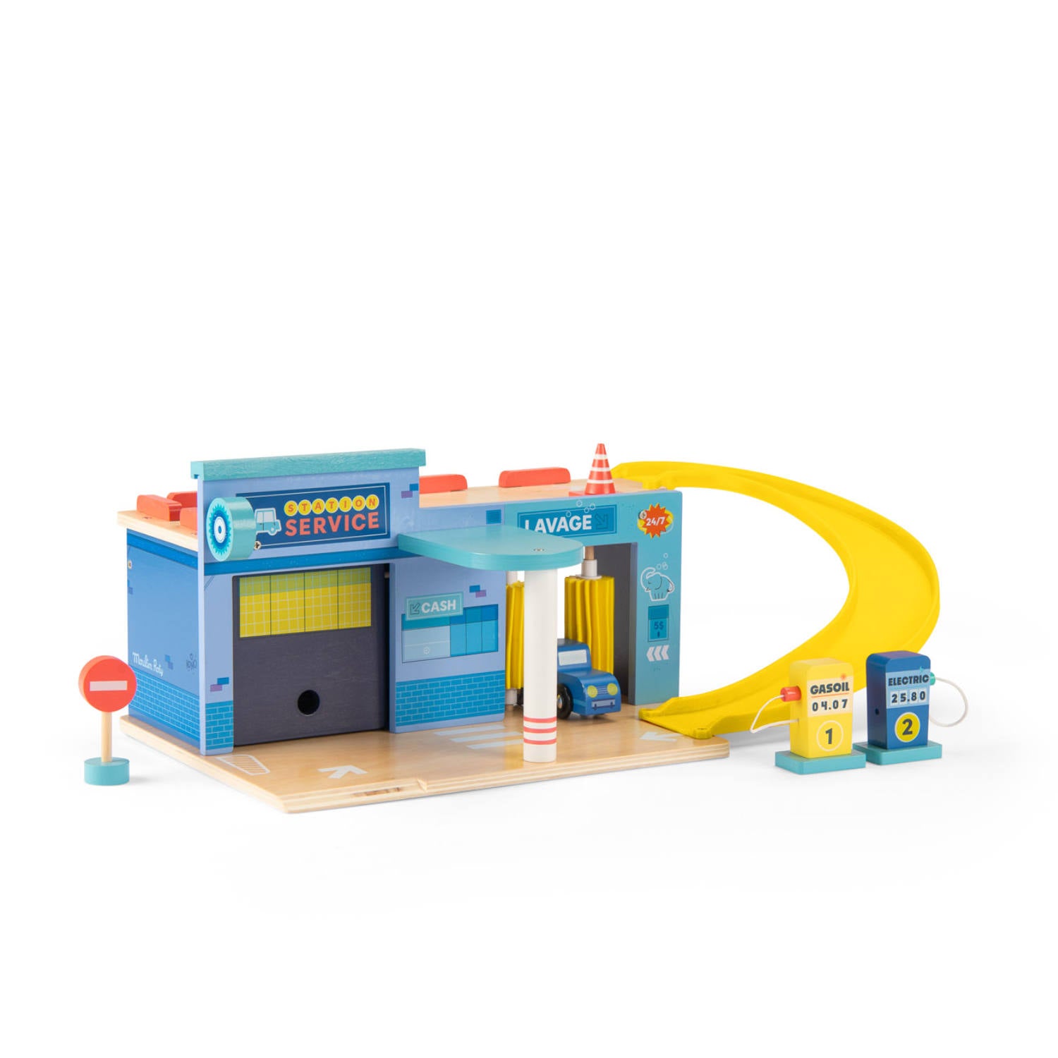 Wooden gas station