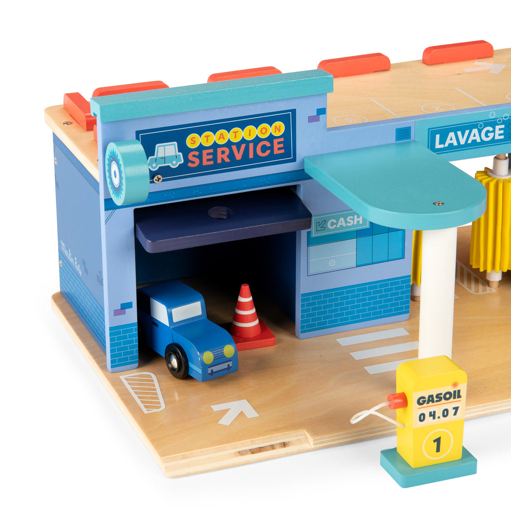 Wooden gas station