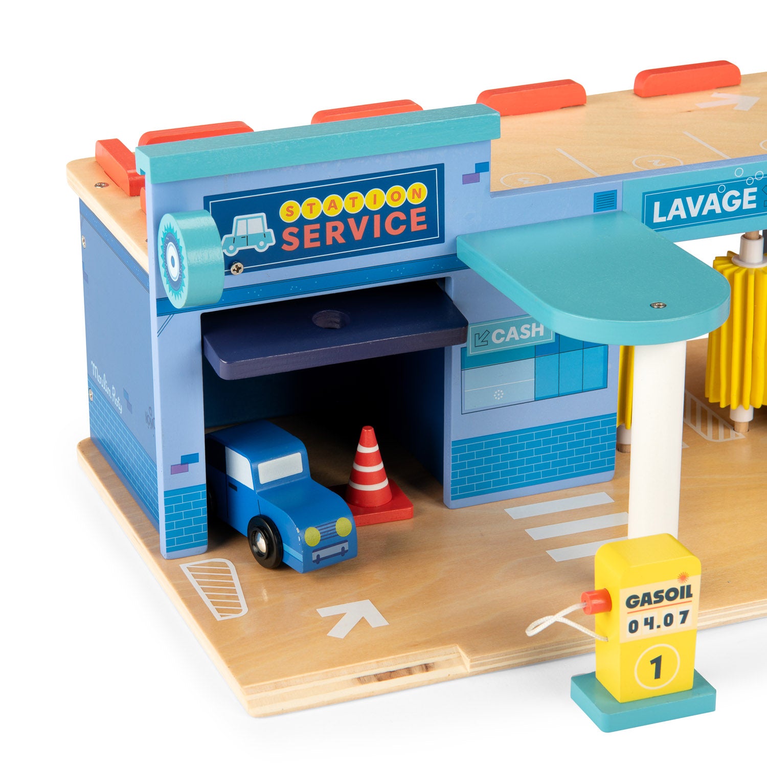 Wooden gas station