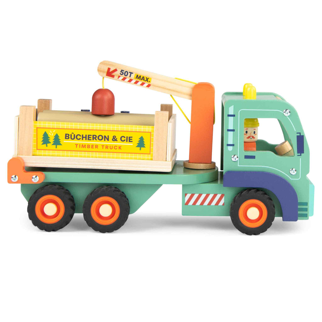 Forestry crane wooden truck