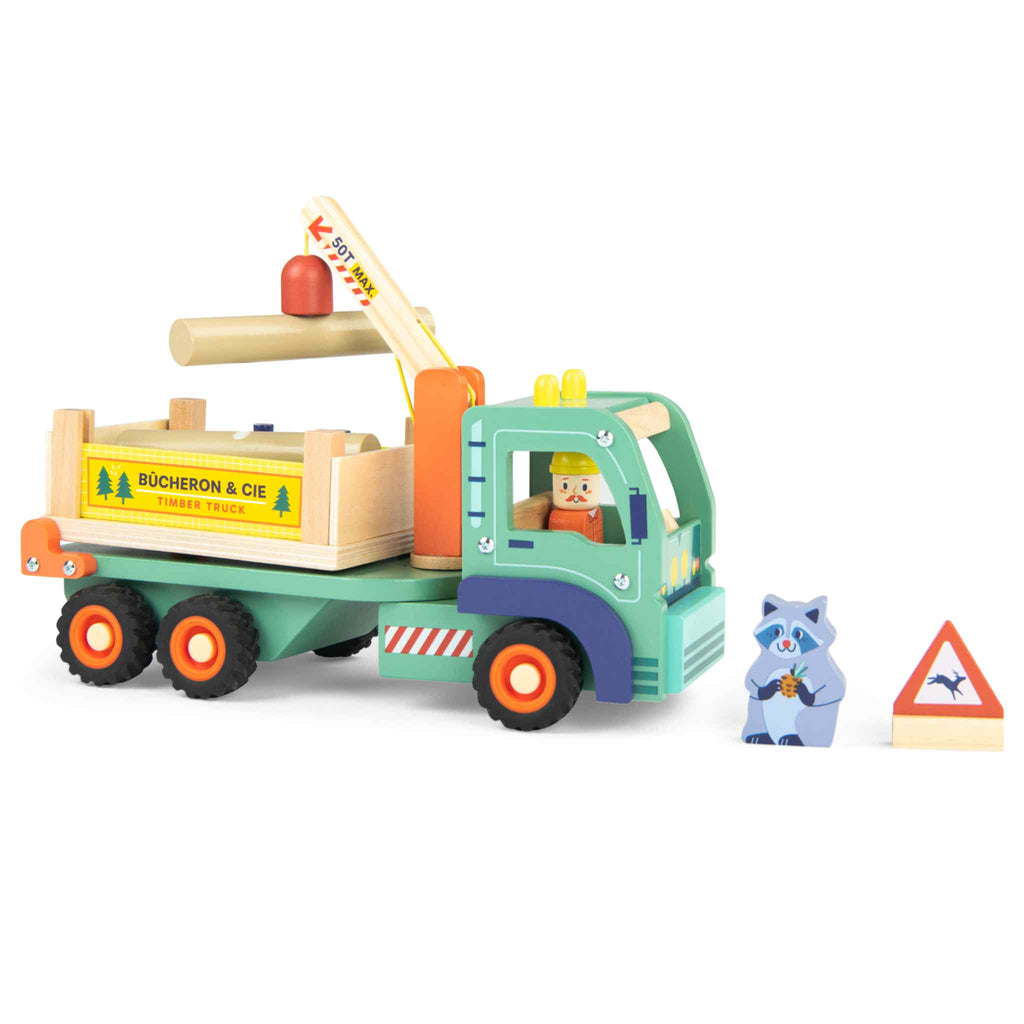 Forestry crane wooden truck