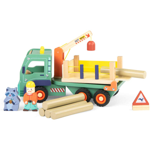 Forestry crane wooden truck