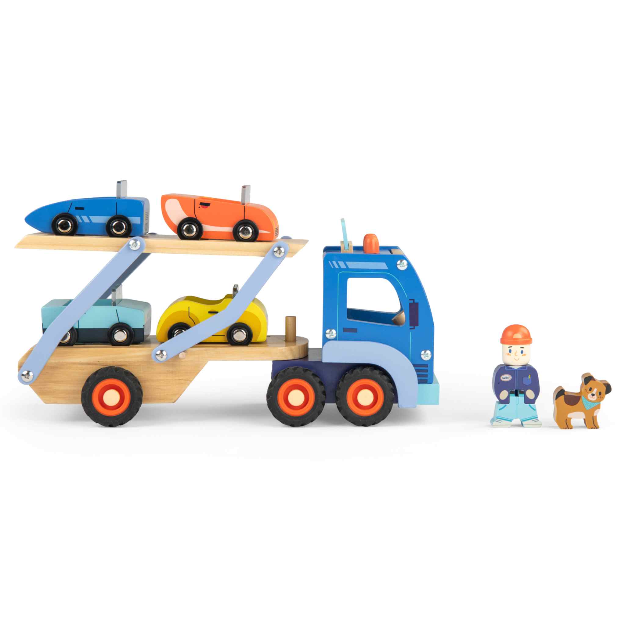 Wooden car transport truck