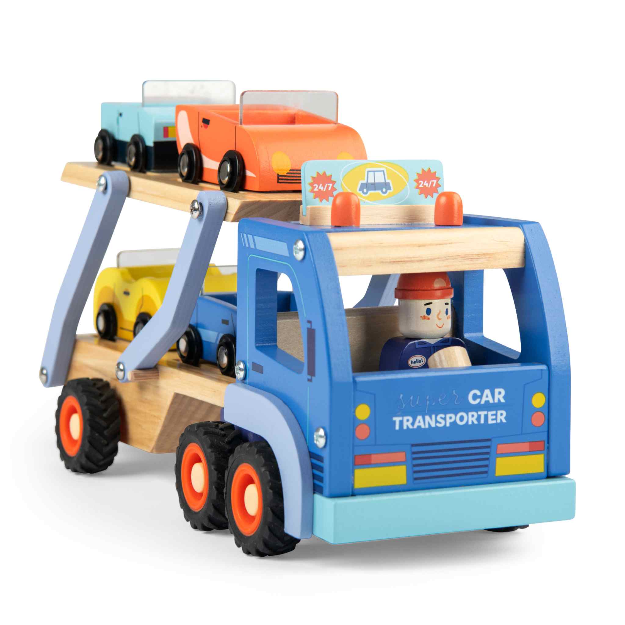 Wooden car transport truck