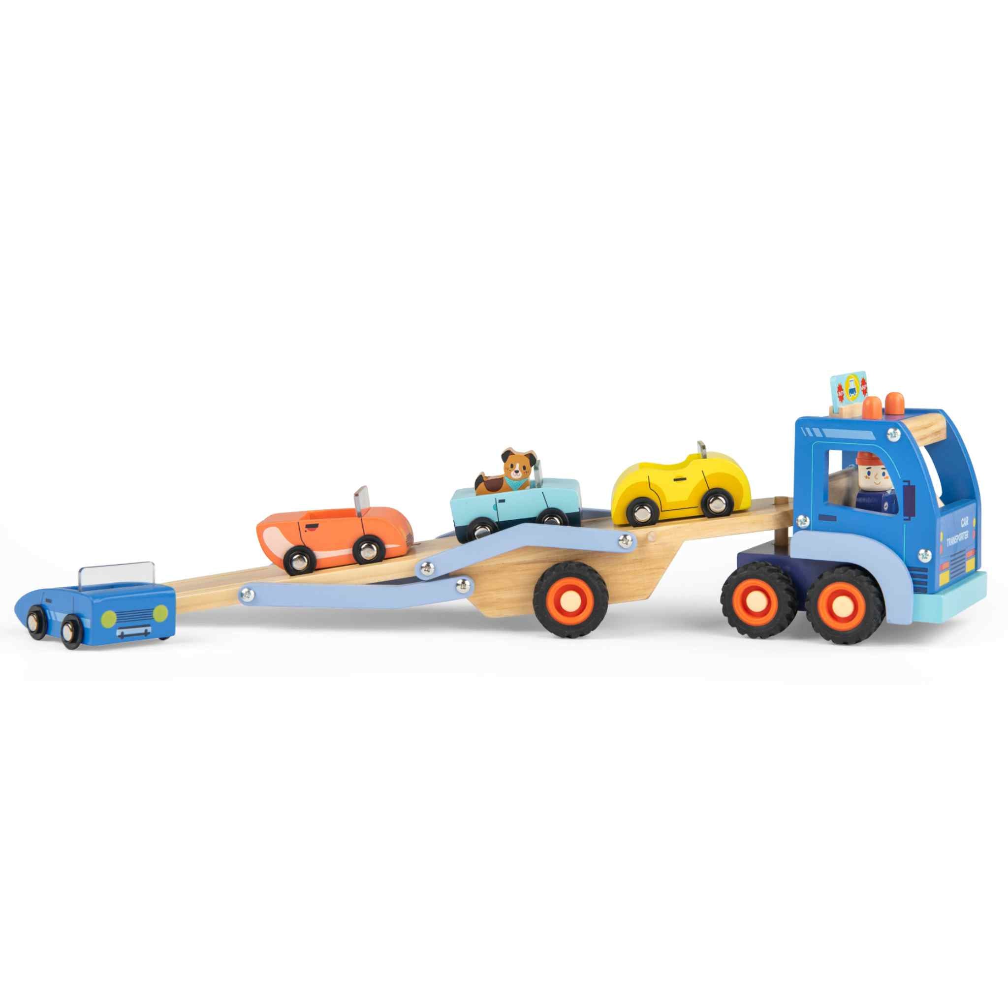 Wooden car transport truck
