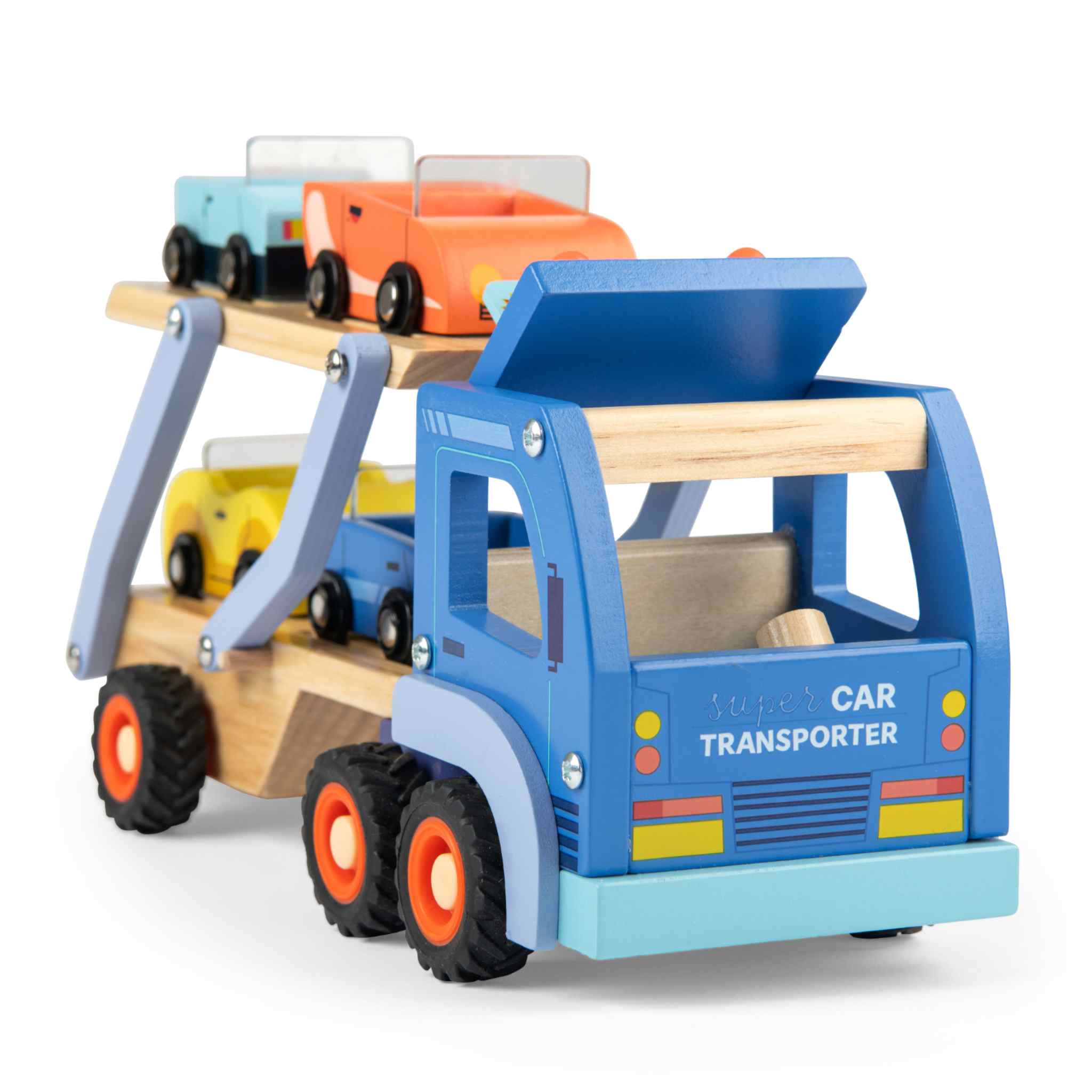 Wooden car transport truck