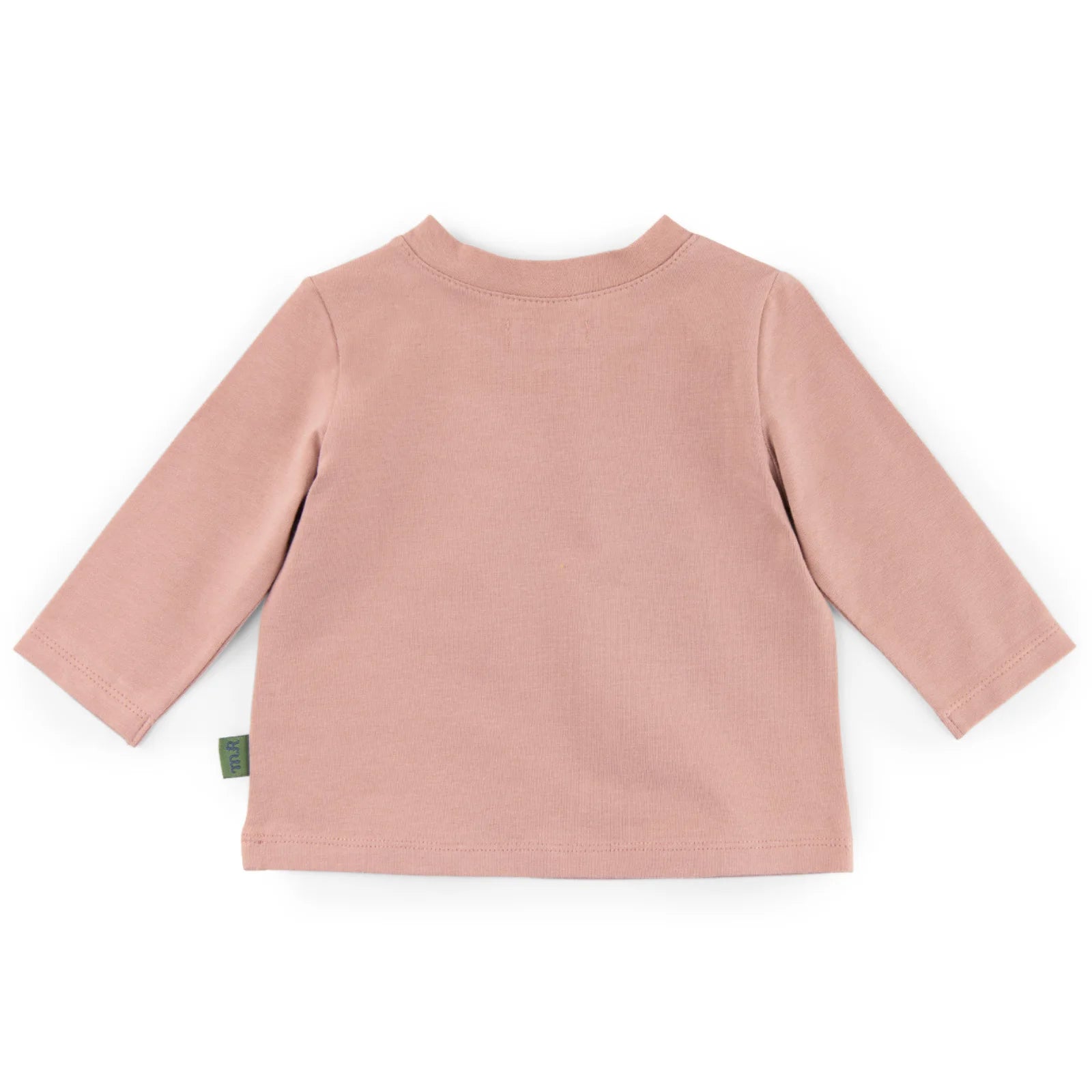 T-shirt manches longues en coton rose, Oriane