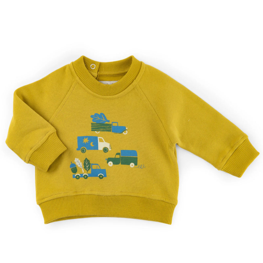 Sweat-shirt molleton imprimé camions, Otis