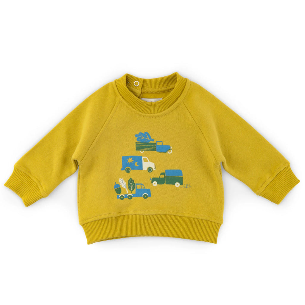 Sweat-shirt molleton imprimé camions, Otis