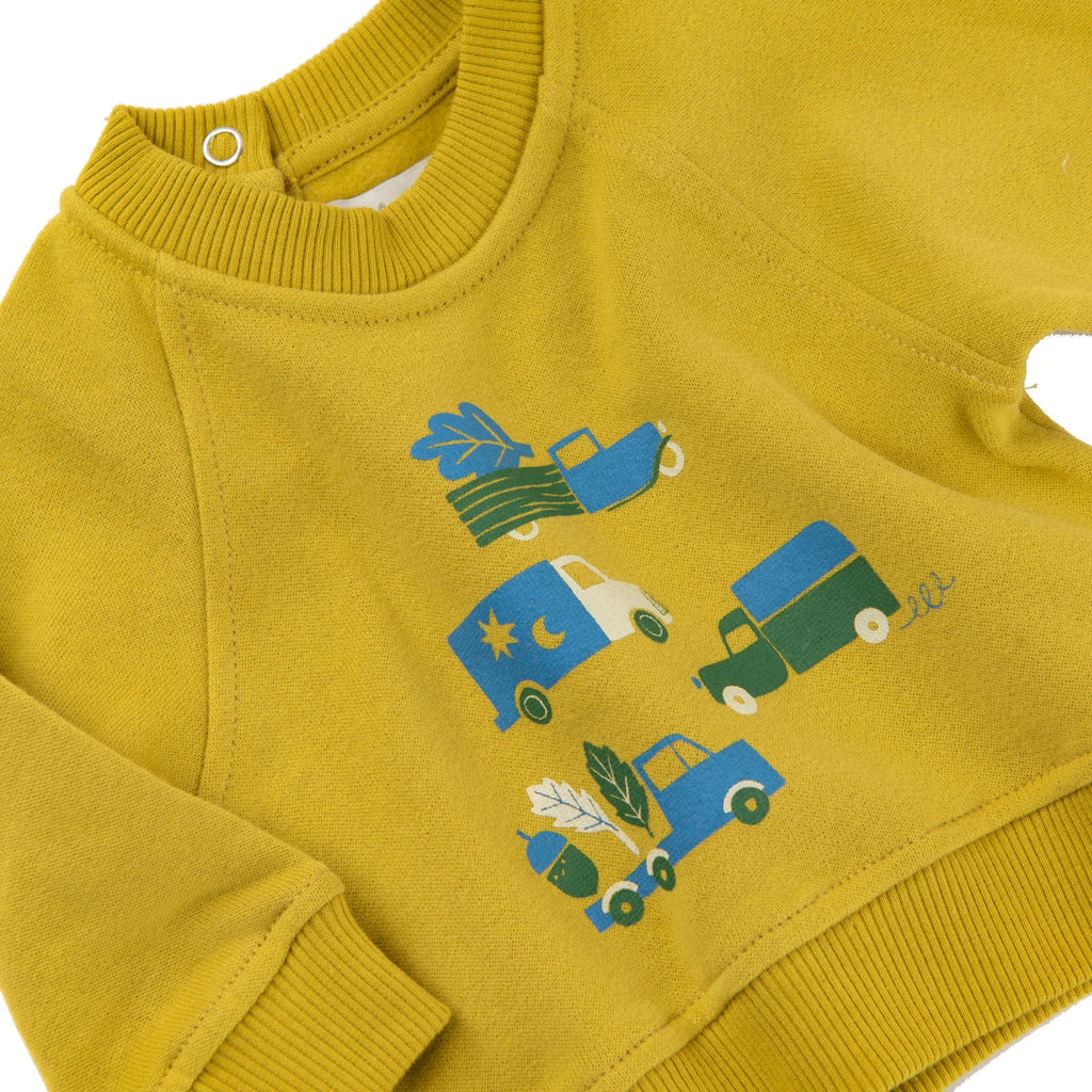 Sweat-shirt molleton imprimé camions, Otis