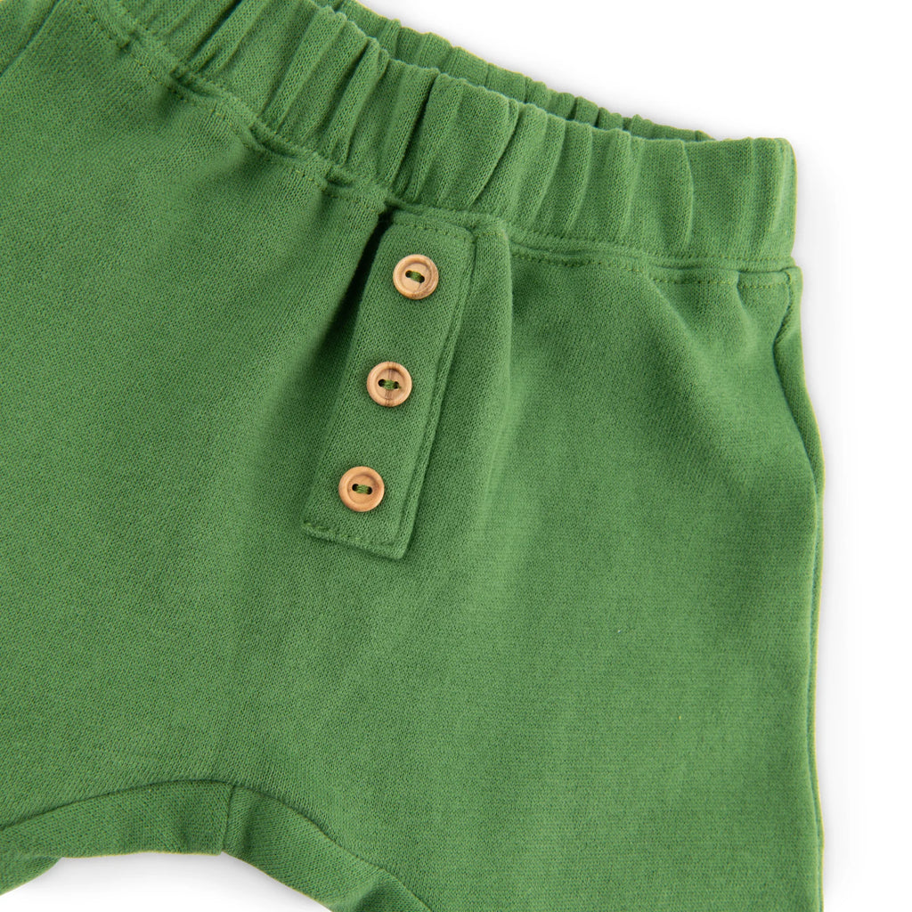 Pantaloni in cotone felpato effetto mano pesca verde, Octave