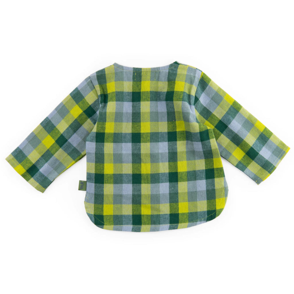 Camicia in cotone a quadretti verde, Osman